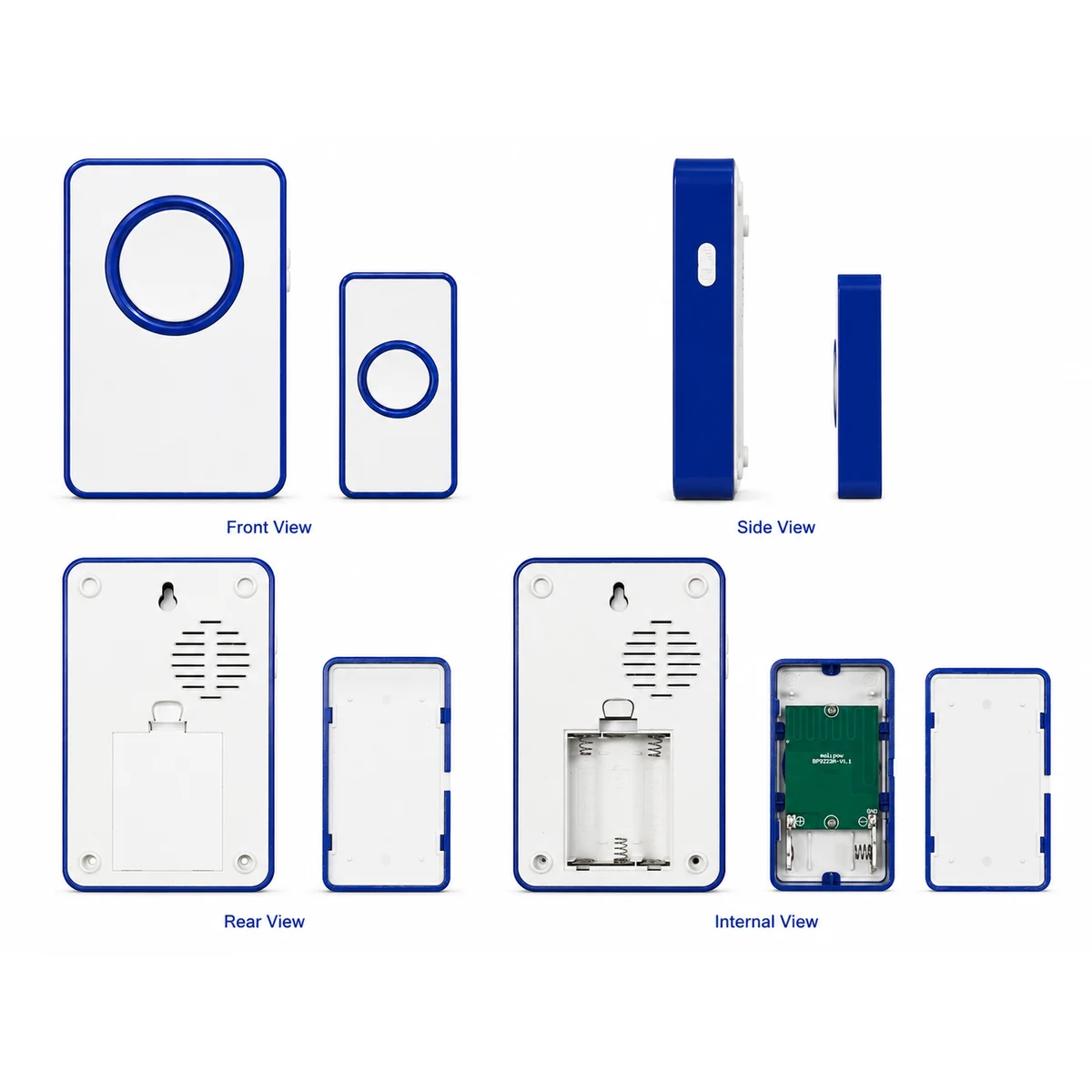 DALE-WRF01-WBU White / Blue wireless doorbell set