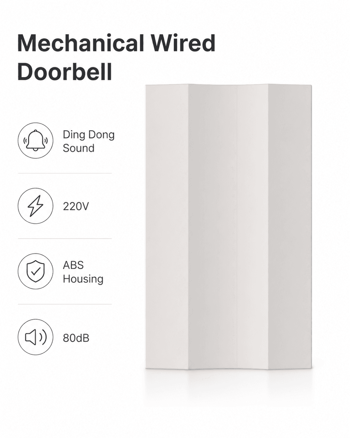 Wired mechanical doorbell specifications